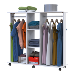 Wardrobe rack D3 White 130x40.6x121